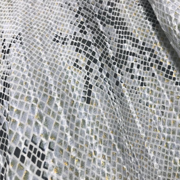 ADRIANNA PAPELL 100% Silk Vintage Snake Print Georgette Blouse Size 10 - Picture 5 of 9